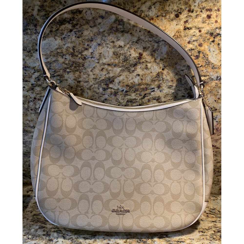 Coach F29209 Light Khaki and Gold Signature Shoulder Bag, NWT Excellent !!